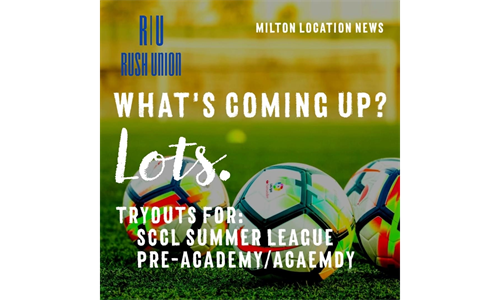 Upcoming Tryouts: Spring PA & Academy and SCCL Summer Laegue 